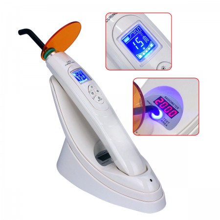 歯科LED光重合照射器ワイヤレス樹脂固化 ライトメーター付き2000mw/cm2