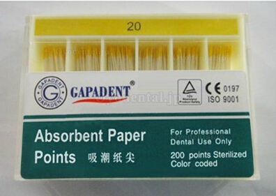 高品質GAPADENT®歯科用ペーパーポイント#20