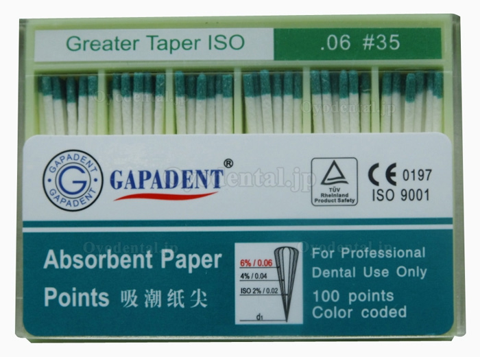 高品質GAPADENT®歯科用ペーパーポイント#35